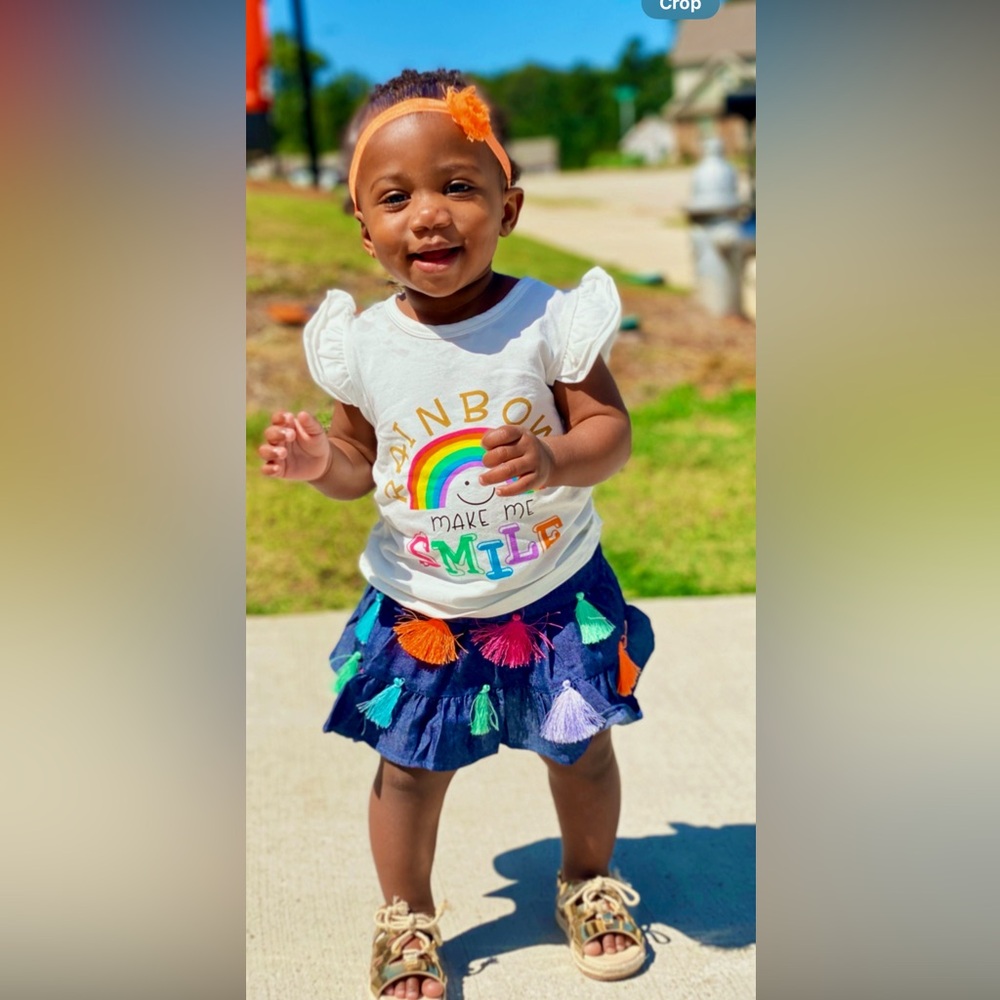 Rainbow skirt set